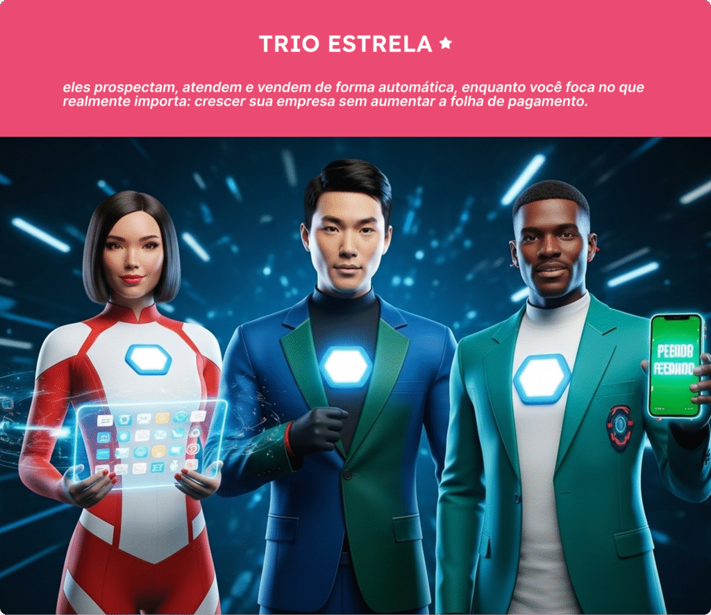 Time de vendas com funcionários IA